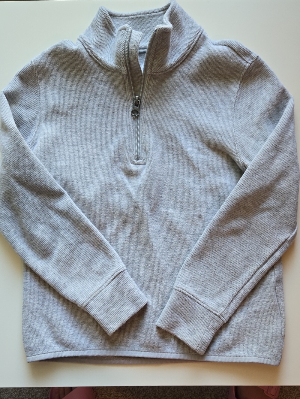 GAP Boy's Light Gray Size Small Half-Zip Sweater